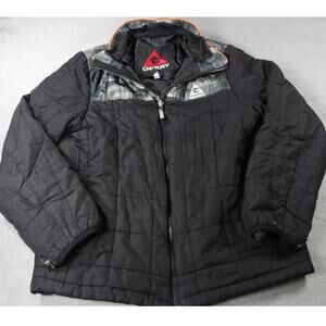 Gerry Youth Large 14-16 Puffer Jacket Black Insulated Zip Winter Coat